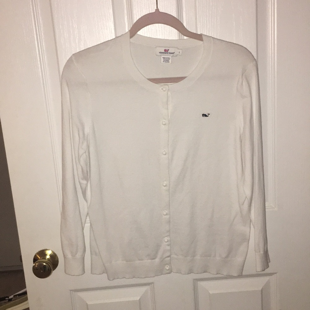 White Vineyard Vines Cardigan